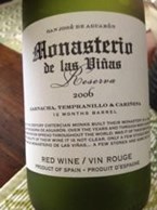 Carinena Blend - Monasterio De Las Vinas Reserva